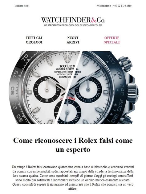 rolex falsi dove acquistarli|In evidenza: come riconoscere un Rolex falso.